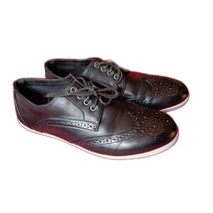 Franco Vanucci Wingtip Brogue Oxford Sneakers Black 10.5